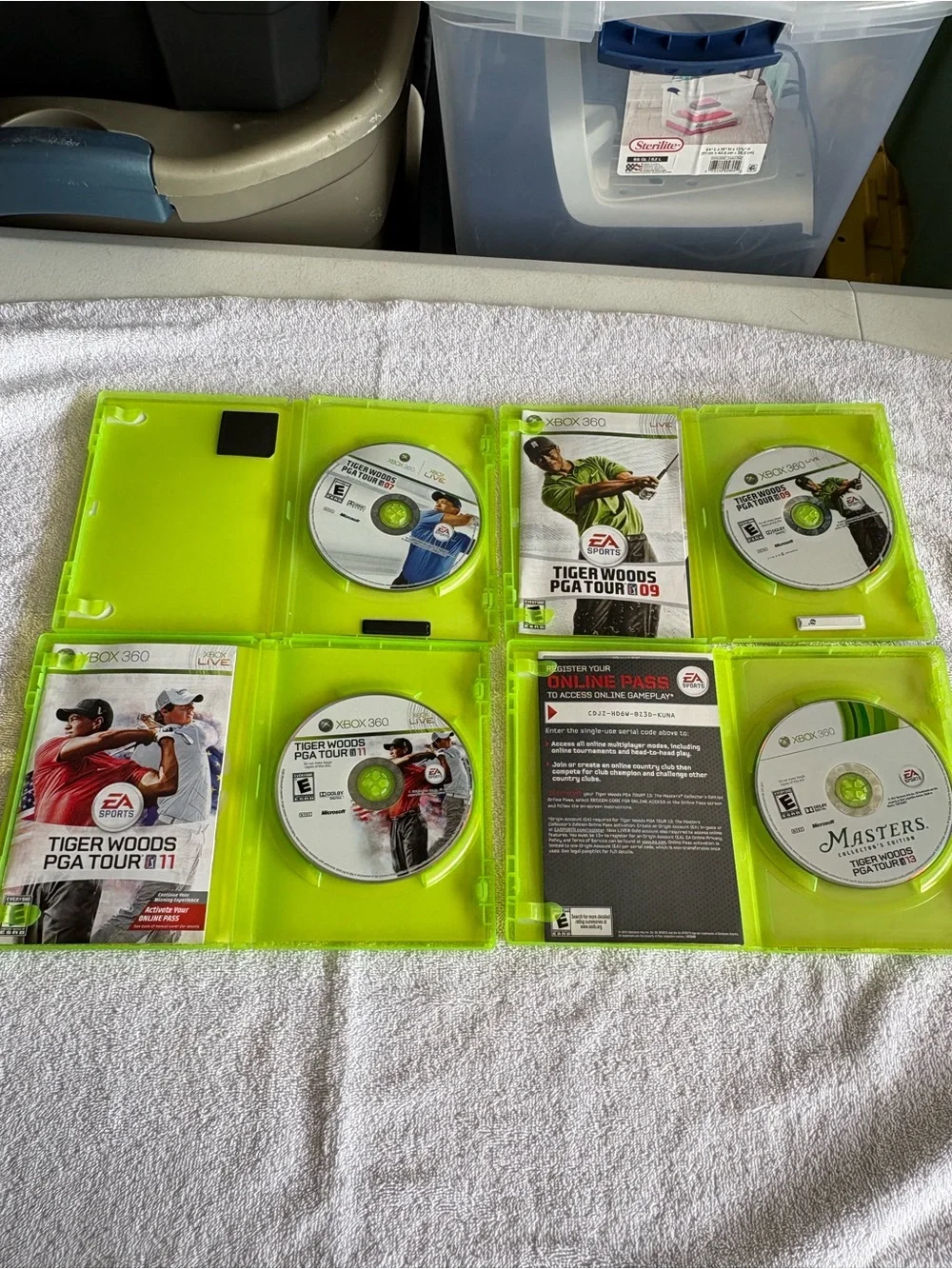 Xbox 360 Tiger Woods PGA Tour 07, 09, 11, 13 games lot
